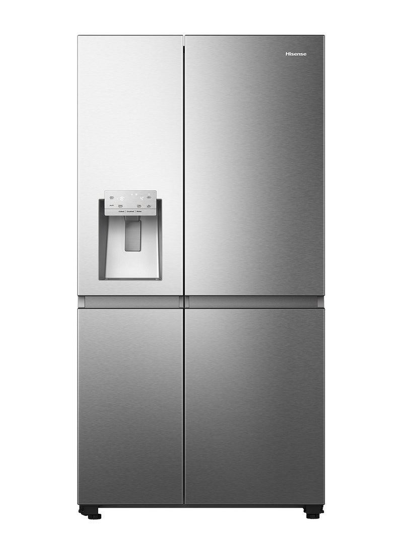 Hisense Gross 819L/Net 632L Side By Side Refrigerator Fridge RS818N4IIE, Ice& Water Despenser, Food Management, Smart Connectivity, Digital Temp Sensor, Big Capacity, Metal Tech Cooling, Muti Air Flow System, Dual Temp Control Zone, Durable Inverter, Moisture Fresh Crisper, Inverter RS818N4IIEI Inox - Image 2