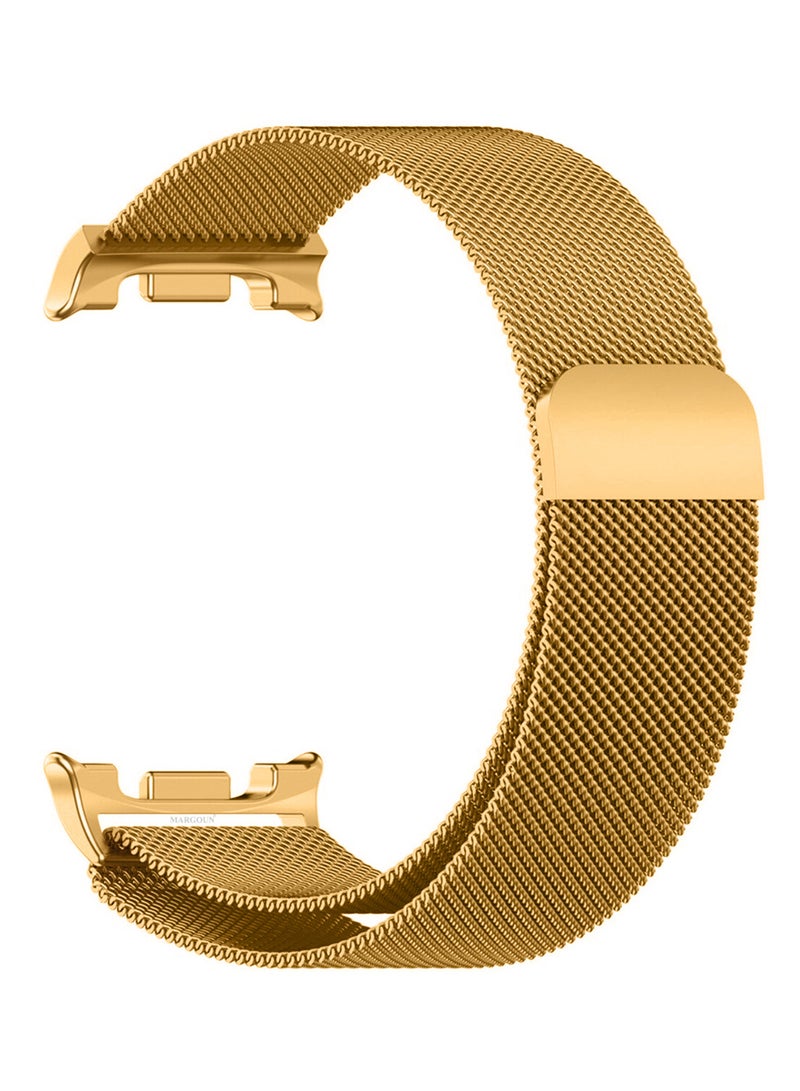 MARGOUN Milanese Metal Band for Samsung Galaxy Watch 8 Band 40mm 44mm/8 Classic 46mm, Mesh Magnetic Stainless Steel Loop Strap Retro Gold - Image 2