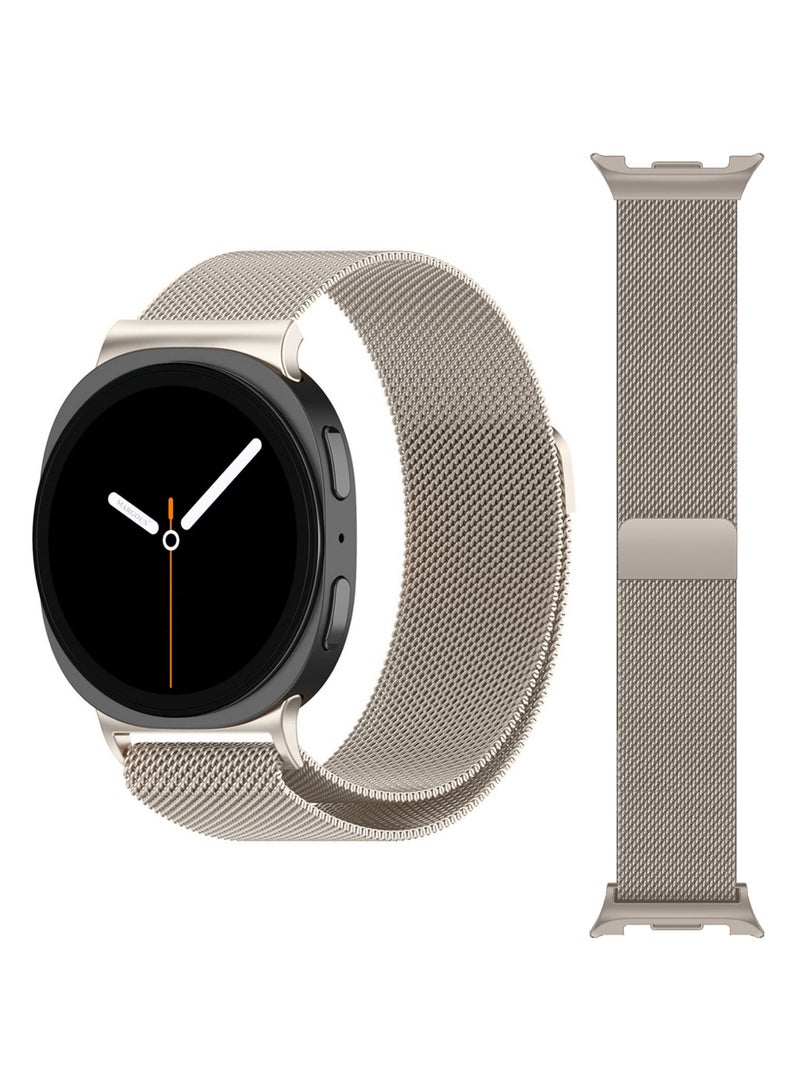 MARGOUN Milanese Metal Band for Samsung Galaxy Watch 8 Band 40mm 44mm/8 Classic 46mm, Mesh Magnetic Stainless Steel Loop Strap Champagne - Image 5