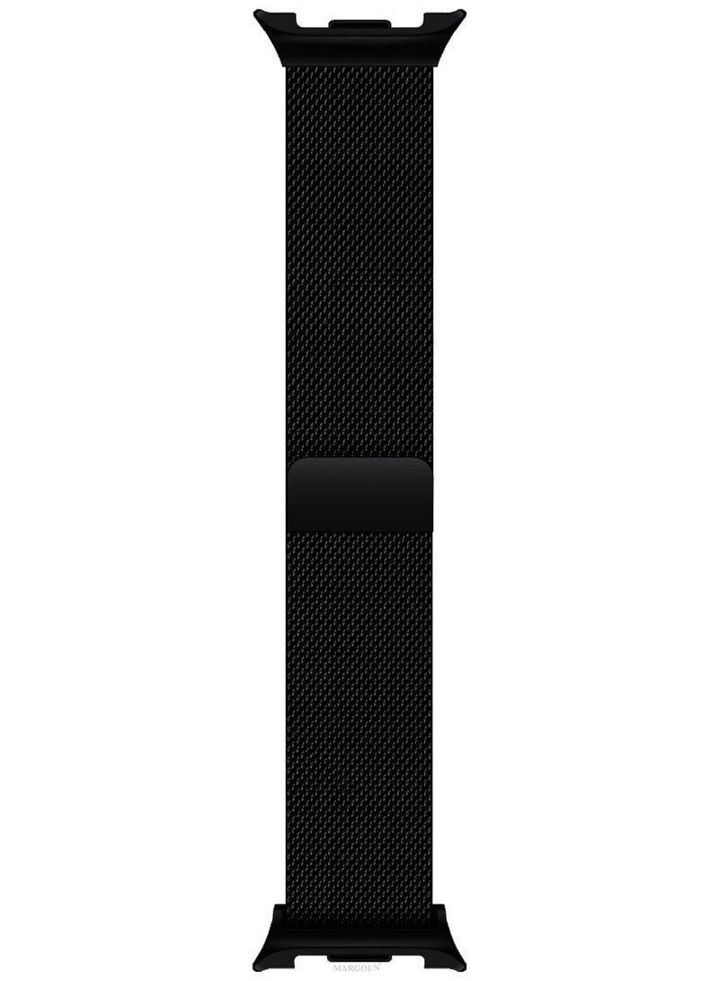 MARGOUN Milanese Metal Band for Samsung Galaxy Watch 8 Band 40mm 44mm/8 Classic 46mm, Mesh Magnetic Stainless Steel Loop Strap black - Image 4