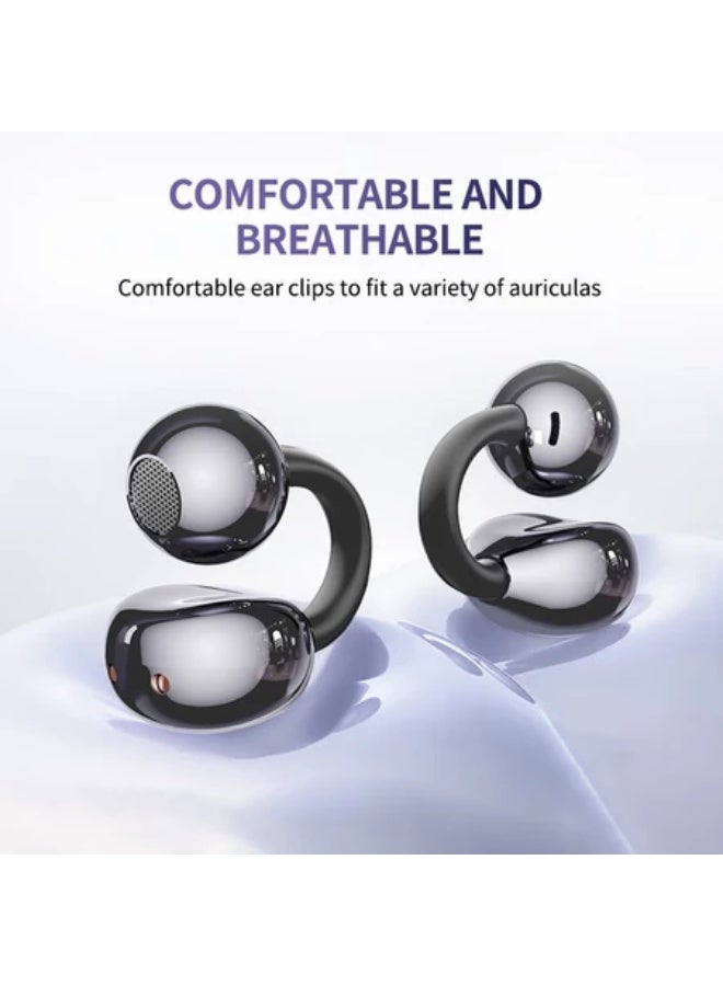 Lenovo Thinkplus TA410 Bluetooth Wireless Earbuds Earphone OWS HiFi Sound Stereo TWS Ear Clip Type Earphone Bluetooth 5.4 Touch Control Long Battery Life with Mic Purple Purple - Image 3