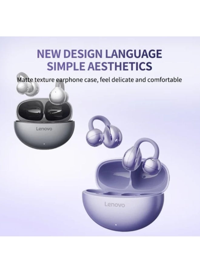 Lenovo Lenovo Thinkplus TA410 Bluetooth Wireless Earbuds Earphone OWS HiFi Sound Stereo TWS Ear Clip Type Earphone Bluetooth 5.4 Touch Control Long Battery Life with Mic Black Black - Image 4