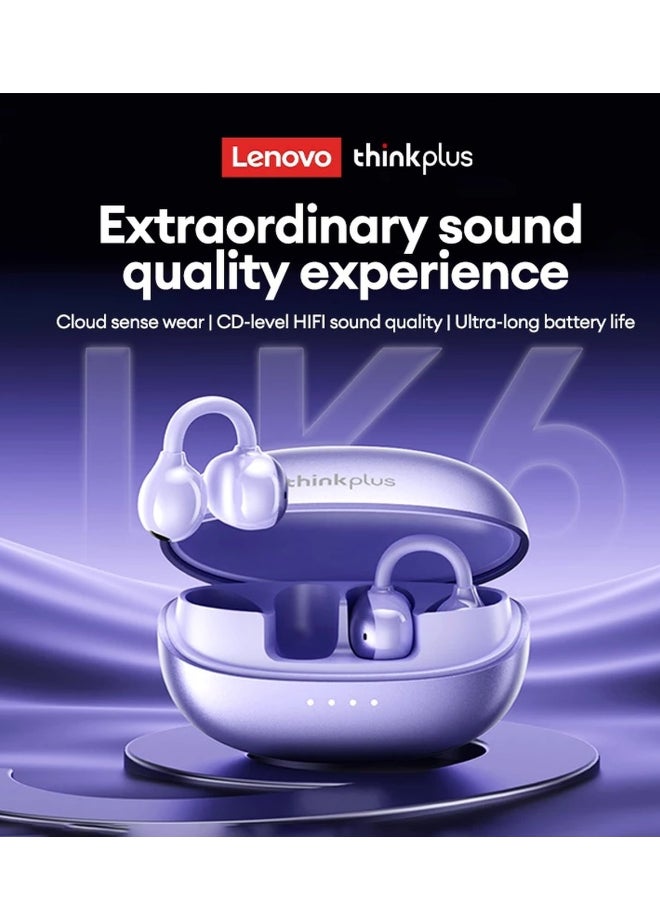 Lenovo LK6 TWS Wireless Bluetooth Earbuds HD Sports Headset with Microphone black - Image 5