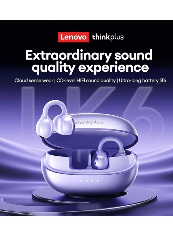 Lenovo LK6 TWS Wireless Bluetooth Earbuds HD Sports Headset with Microphone gold - Image 5