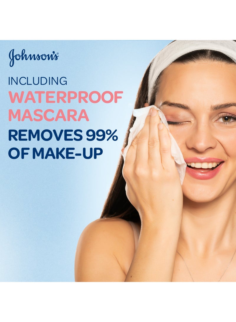 Johnson's Cleansing Facial Micellar Wipes Moisturising Dry Skin 100grams - Image 4