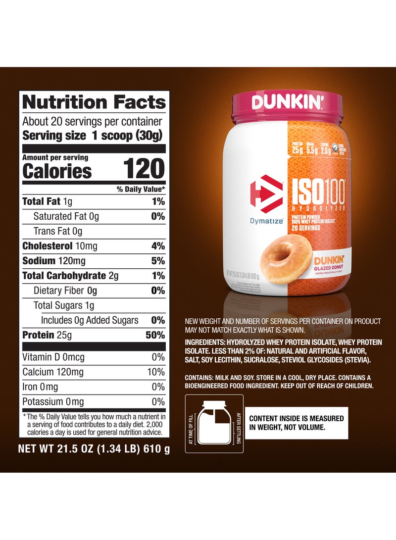 Dymatize ISO 100 - Dunkin Glazed Donut - Image 4