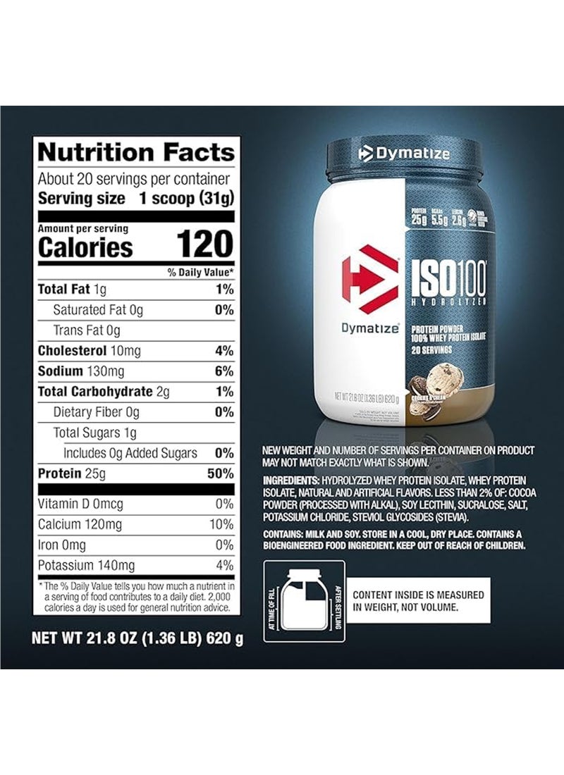Dymatize ISO 100 Cookies And Cream 20 Servings - Image 4