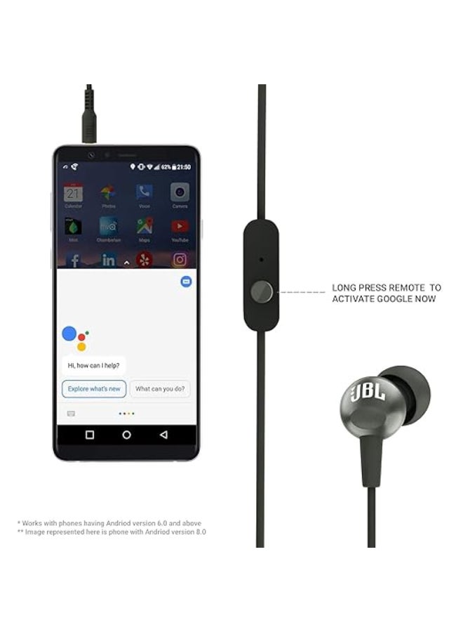 جي بي إل Renewed - C200SI, Premium in Ear Wired Earphones with Mic BLACK - Image 5