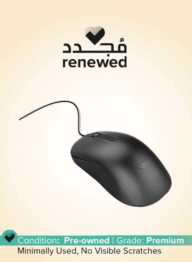 انتكس Renewed - ECO-8 USB 2.0 Wired Optical Mouse BLACK - Image 1