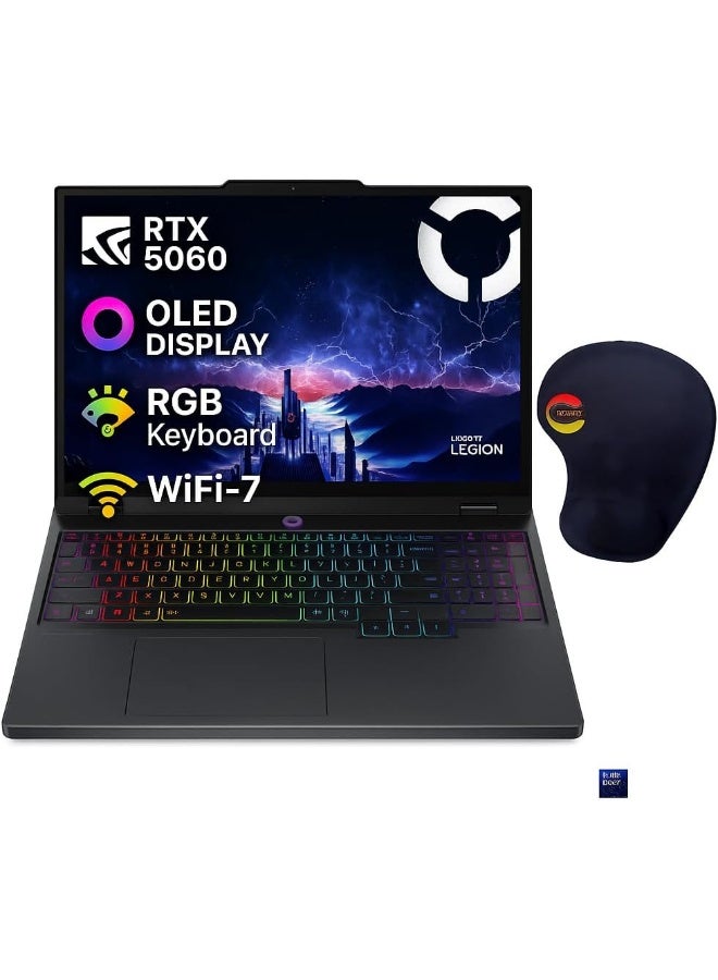 لينوفو (Upgraded Version) Legion 5i Gaming Laptop With 15.1-Inch WQXGA Display,Core i7-14700HX Processor/16GB RAM/1TB SSD/8GB Nvidia Geforce RTX 5060 Graphics/Windows 11 With (Consumix Mousepad) English Eclips Black English Eclips Black - Image 1