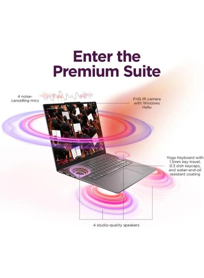 Lenovo (Upgraded Version) Yoga slim 7 Gaming Laptop With 15.3-Inch 2.8K Display,32GB RAM/1TB SSD/Intel Arc Graphics/Windows 11 With (Consumix Mousepad) English Luna Grey English Luna Grey - Image 2