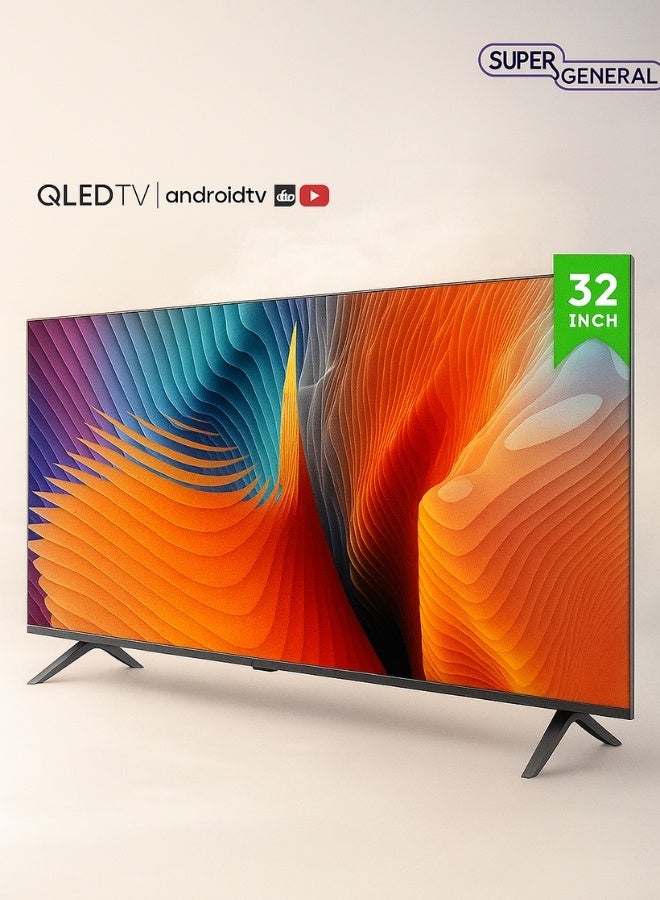 SUPER GENERAL 32 inch Smart Android QLED TV | Android Tv with WiFi and DLNA | Quad core Processor | 16W Speaker Power | 2x HDMI 2x USB | Netflix , YouTube, Shahid and MAXHUB Mirroring Feature SGQLED32PS12TS SGQLED32PS12TS Black - Image 5