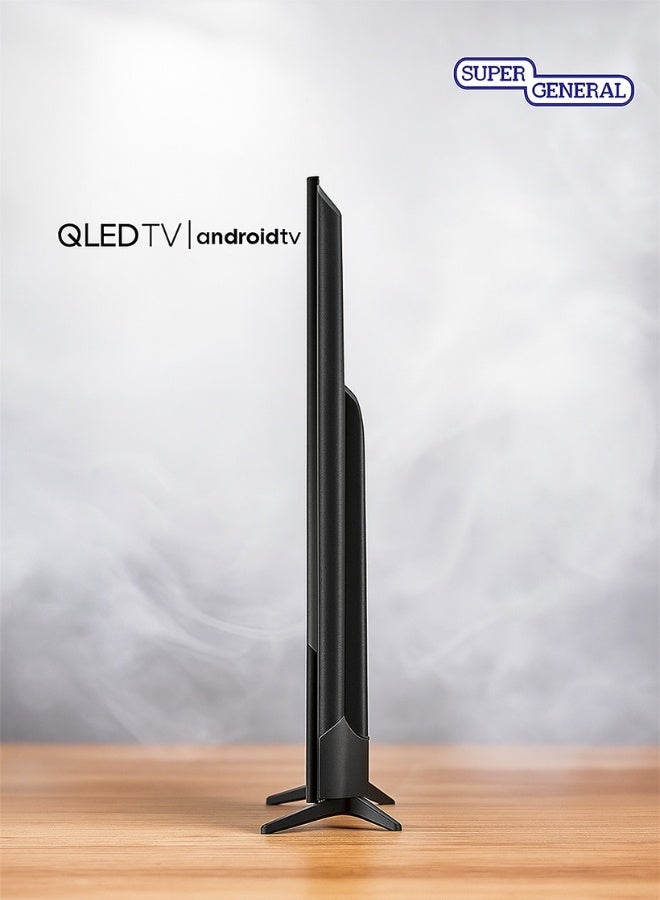 SUPER GENERAL 32 inch Smart Android QLED TV | Android Tv with WiFi and DLNA | Quad core Processor | 16W Speaker Power | 2x HDMI 2x USB | Netflix , YouTube, Shahid and MAXHUB Mirroring Feature SGQLED32PS12TS SGQLED32PS12TS Black - Image 4