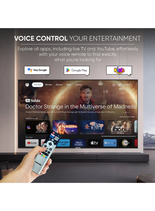 نيكاي 100 Inch Television 4K UHD Google TV, Dolby Vision, HDR10+, 120Hz Motion Rate 2025 100NIKGOOGLE Black - Image 4