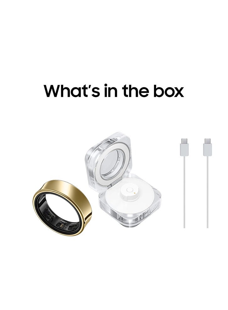 سامسونج Samsung Galaxy Ring Fitness Monitor Sleep Tracker AI Smart Ring Size 8 Titanium Gold - Image 3