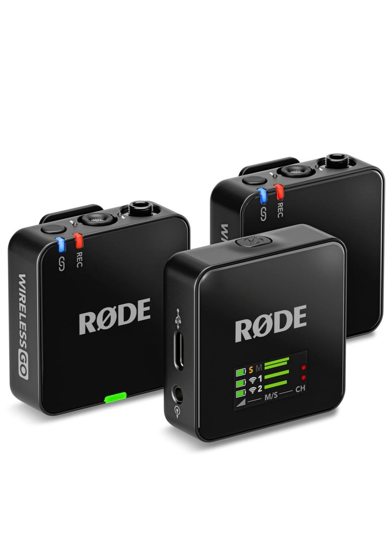 RODE Wireless GO (Gen 3) – Compact Wireless Mic – Pristine Audio, 32-bit Float Recording, Automatic Level Control, for Phones, Cameras and Computers - Image 1