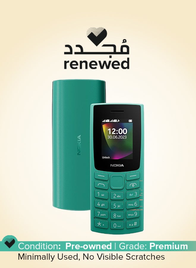 NOKIA Renewed - 106 Single SIM Keypad Phone - Green - Image 1