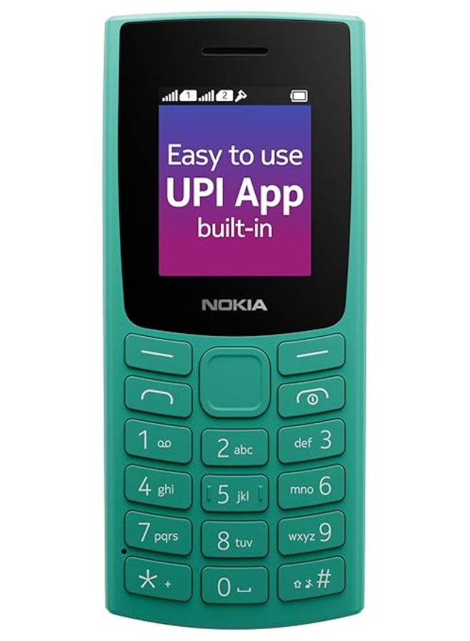 NOKIA Renewed - 106 Single SIM Keypad Phone - Green - Image 2