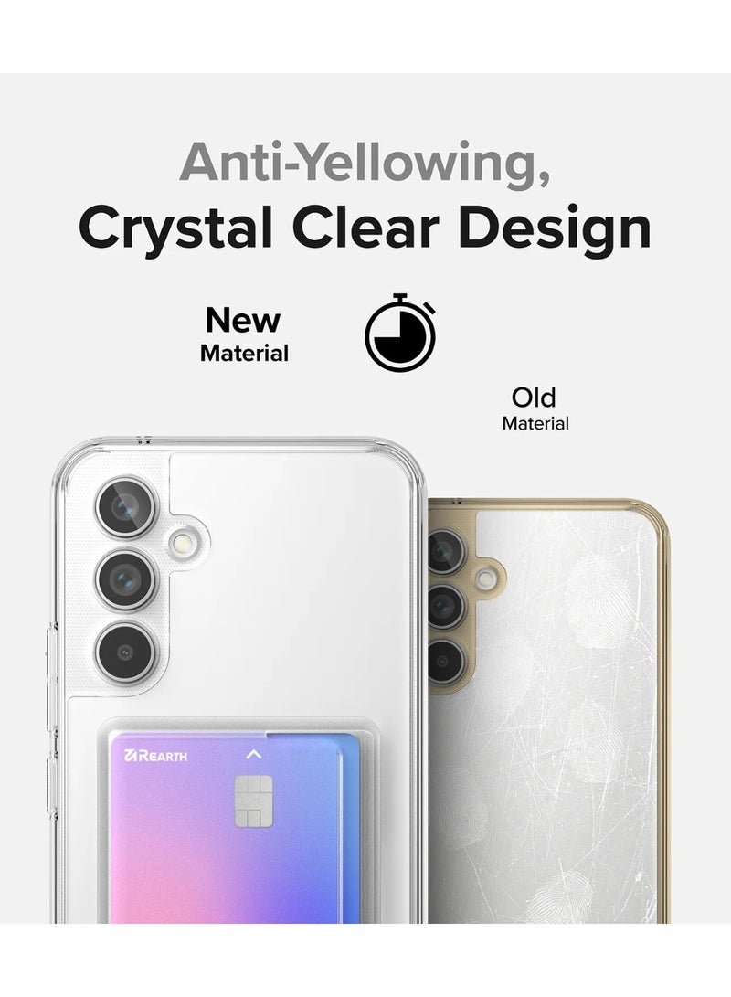 Ringke Fusion Card [Transparent Wallet] Compatible with Samsung Galaxy A54 Case 5G, Hard Back with Built-in Cardholder Phone Card Holder Cover Designed for Galaxy A54 Wallet Case Clear - Image 3