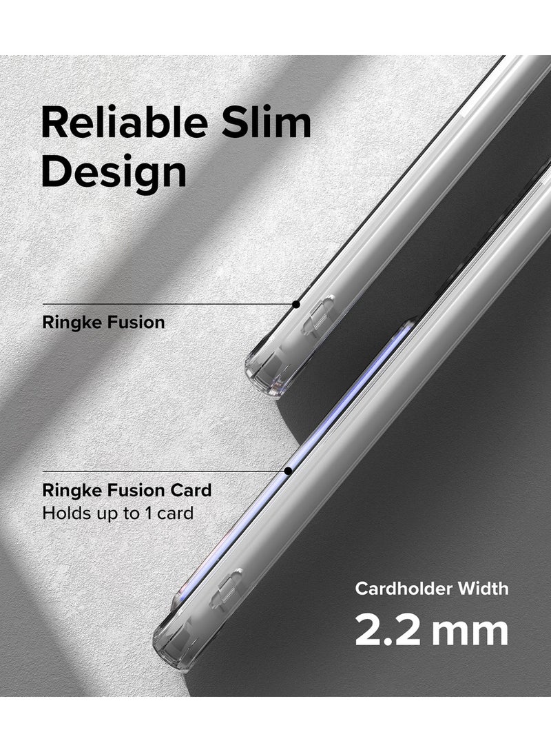 Ringke Fusion Card [Transparent Wallet] Compatible with Samsung Galaxy A54 Case 5G, Hard Back with Built-in Cardholder Phone Card Holder Cover Designed for Galaxy A54 Wallet Case Clear - Image 5