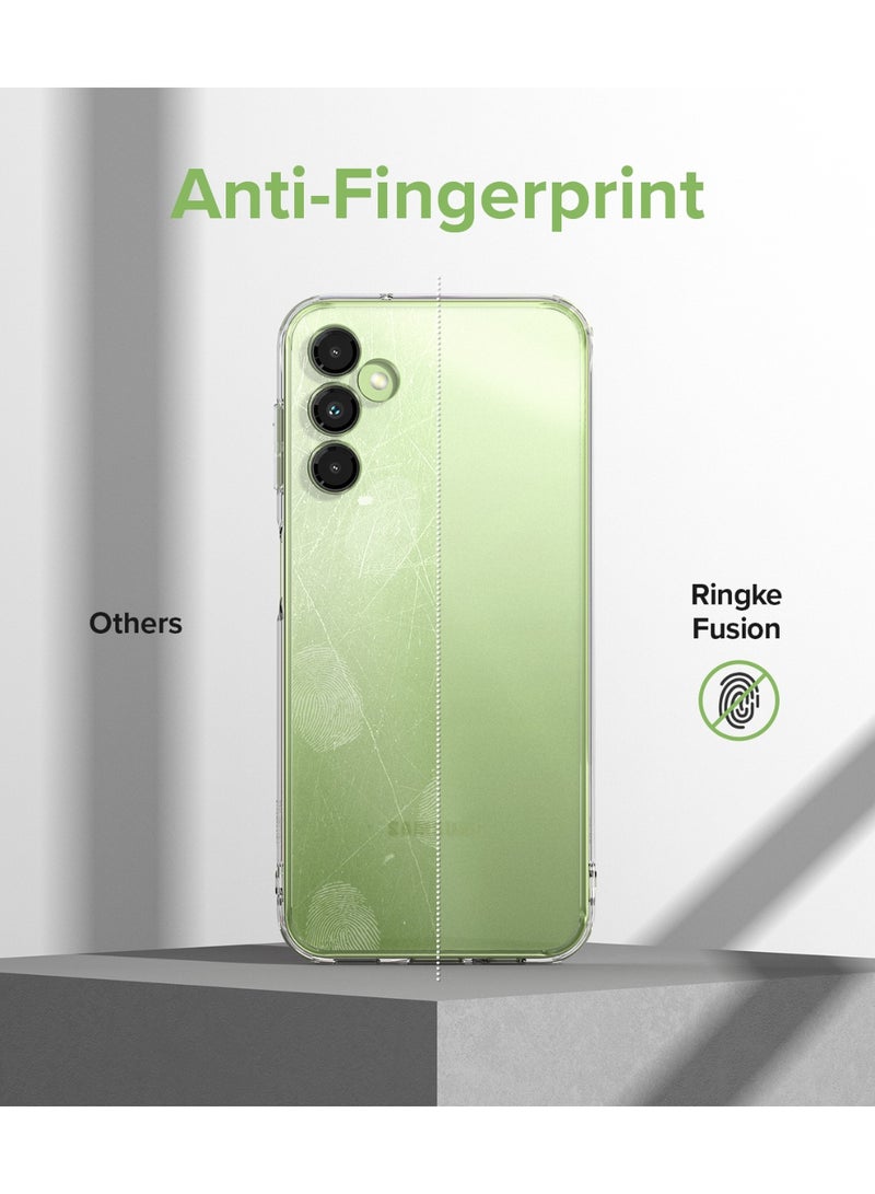 Ringke Fusion [Prevents Oily Smudges] Compatible with Samsung Galaxy A14 5G Case, Anti-Fingerprint Technology Easy to Hold Feels Velvety Soft Phone Cover for Women, Men Matte Clear - Image 4
