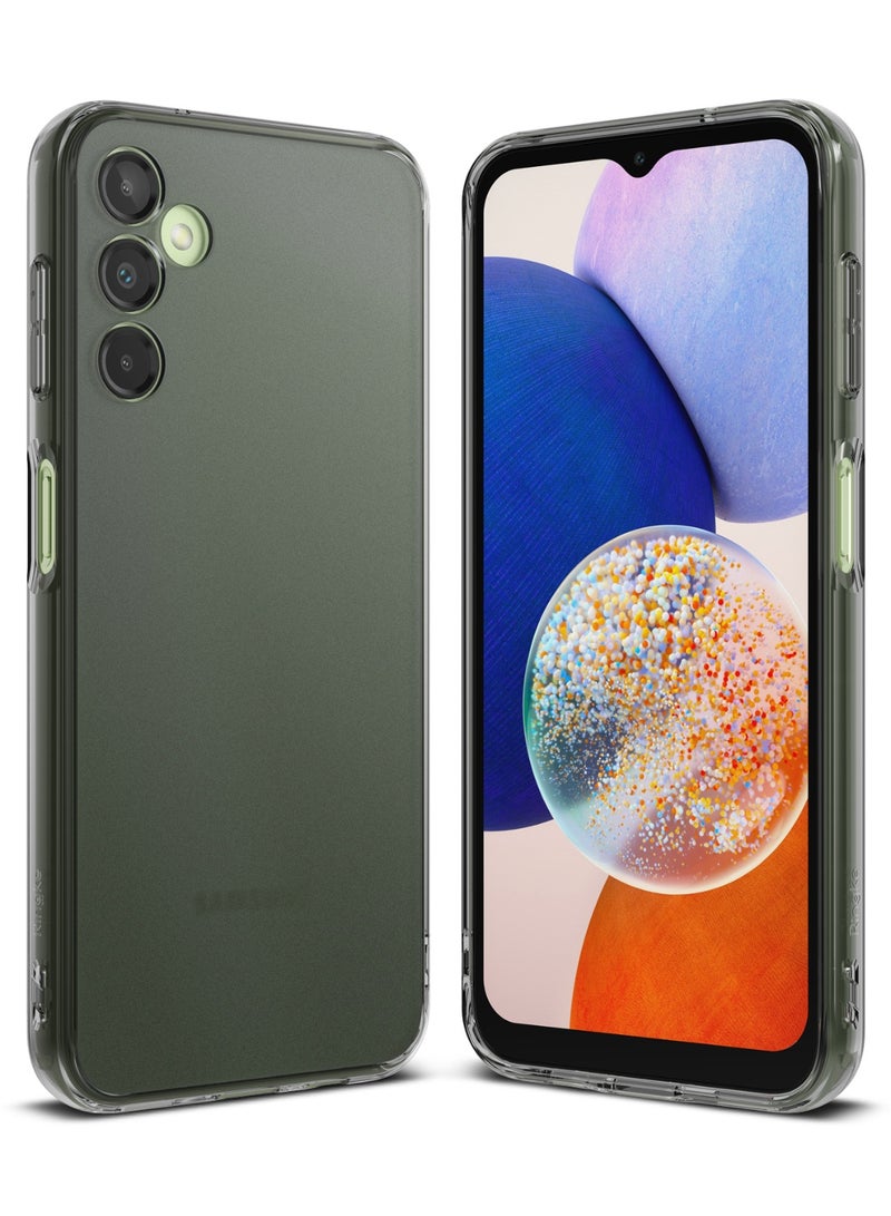 رينجك Ringke Fusion [Prevents Oily Smudges] Compatible with Samsung Galaxy A14 5G Case, Anti-Fingerprint Technology Easy to Hold Feels Velvety Soft Phone Cover for Women, Men Matte Smoke Black - Image 1