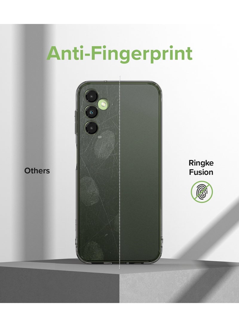رينجك Ringke Fusion [Prevents Oily Smudges] Compatible with Samsung Galaxy A14 5G Case, Anti-Fingerprint Technology Easy to Hold Feels Velvety Soft Phone Cover for Women, Men Matte Smoke Black - Image 4