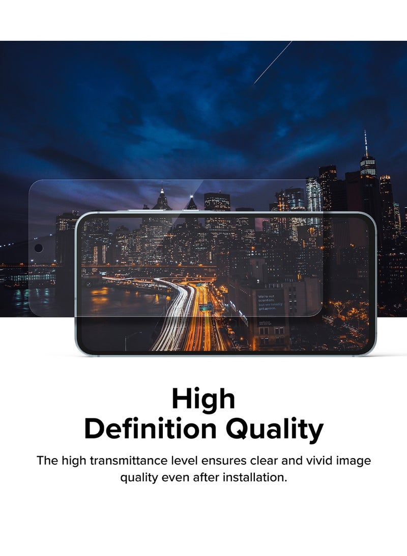 Ringke Easy Slide Tempered Glass [Super Easy to Install] Compatible with Samsung Galaxy A35 Screen Protector 5G, Case Friendly Shatterproof Premium 9H Hardness - 2 Pack - Image 5