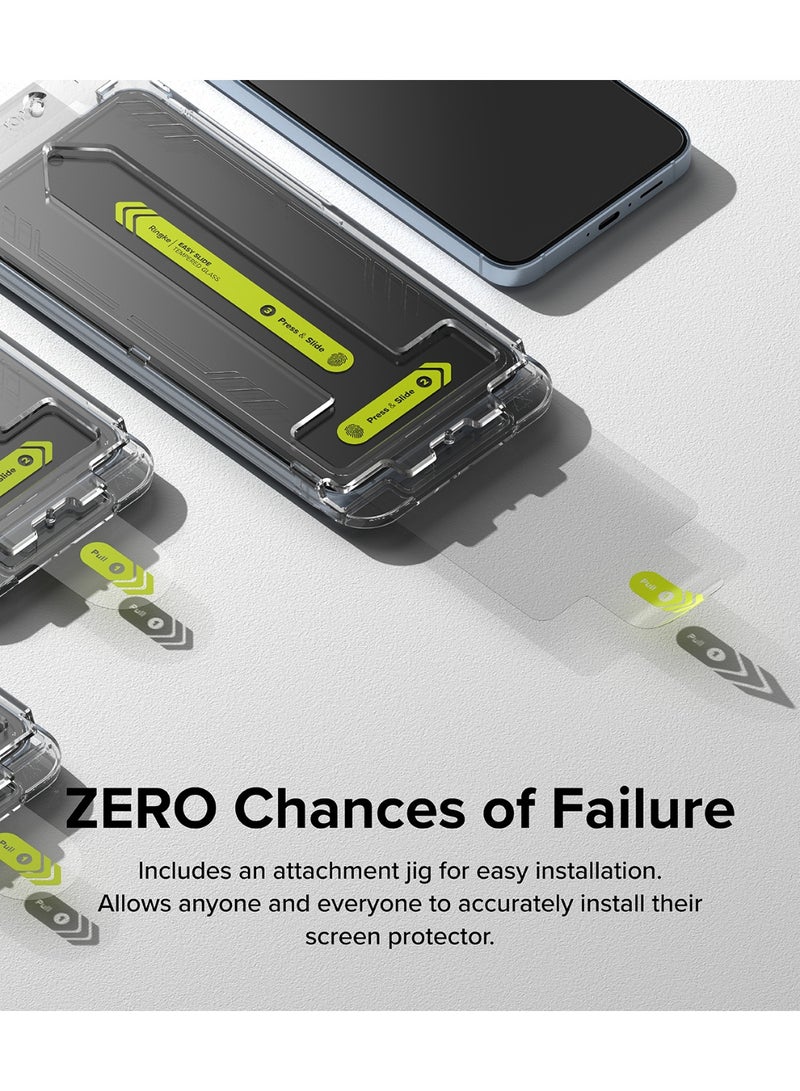 Ringke Easy Slide Tempered Glass [Super Easy to Install] Compatible with Samsung Galaxy A35 Screen Protector 5G, Case Friendly Shatterproof Premium 9H Hardness - 2 Pack - Image 3