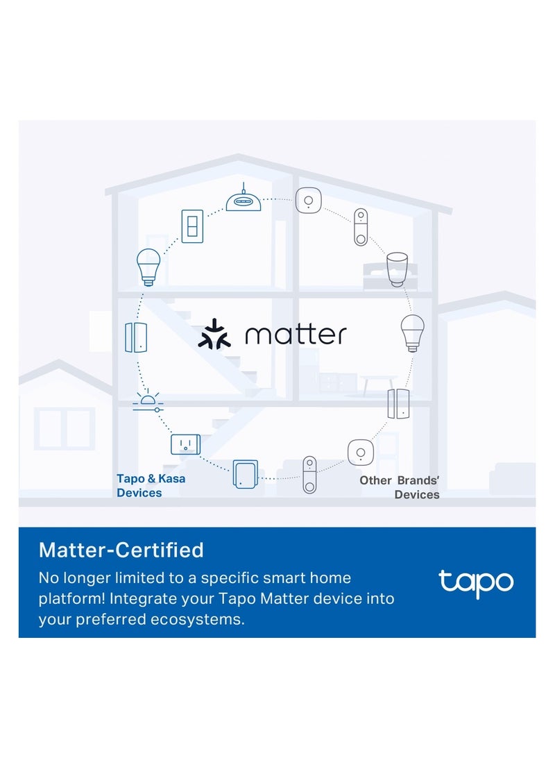 تي بي لينك Tapo P304M Smart Wi-Fi Power Strip|Matter Certified|Energy Monitoring |Surge Protection|Zero-Crossing Detection|Voice Control|Remote Control|Schedule|Auto-Off |Away Mode White Smallcm - Image 4