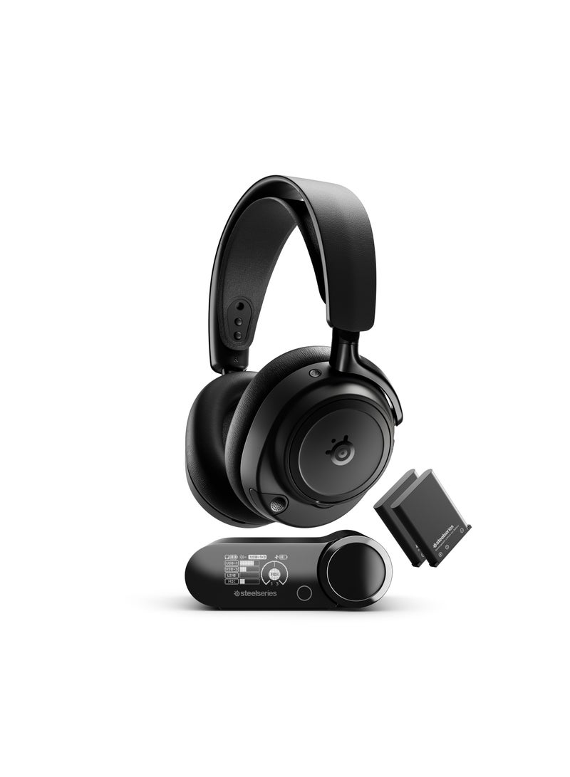 steelseries Arctis Nova Elite - Hi-Res Wireless Gaming Headset - 96kHz/24bit - Carbon Fiber Speakers - ANC - AI Noise Rejection - App - 2.4GHz + BT - Multi-Source Mix - OmniPlay PC+PS+Xbox - Black - Image 1