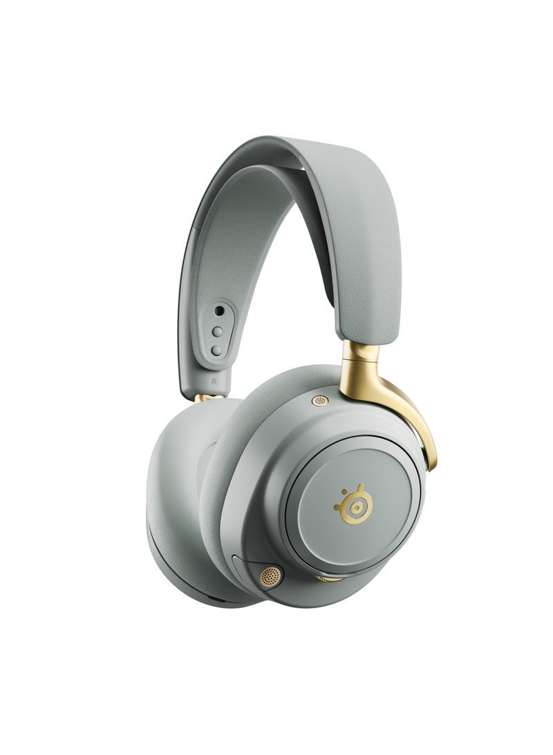 ستيل سيريز أركتيس نوفا إلت - سماعة ألعاب لاسلكية عالية الدقة - 96 كيلو هرتز/24 بت - مكبرات صوت من ألياف الكربون - إلغاء الضوضاء النشط - رفض الضوضاء بالذكاء الاصطناعي - تطبيق - 2.4 جيجاهرتز + بلوتوث - مزيج متعدد المصادر؛ أومني بلاي للكمبيوتر الشخصي + بلاي ستيشن + إكس بوكس - حكيم وذهبي - Image 4