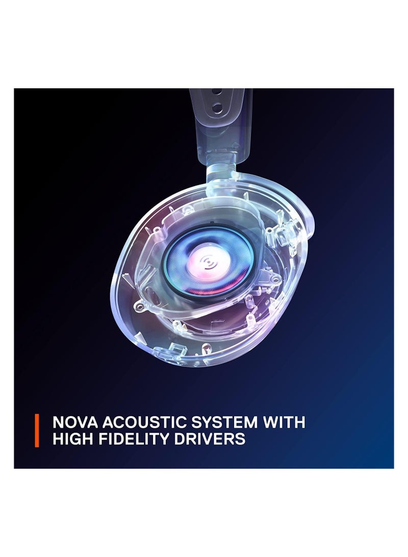 steelseries Arctis Nova 7 Wireless Multi-Platform Gaming On Ear Headset Simultaneous Wireless 2.4GHz & Bluetooth Comfort Design - Fast Charging 38Hr Battery PC, PS, Switch - Black - Image 3