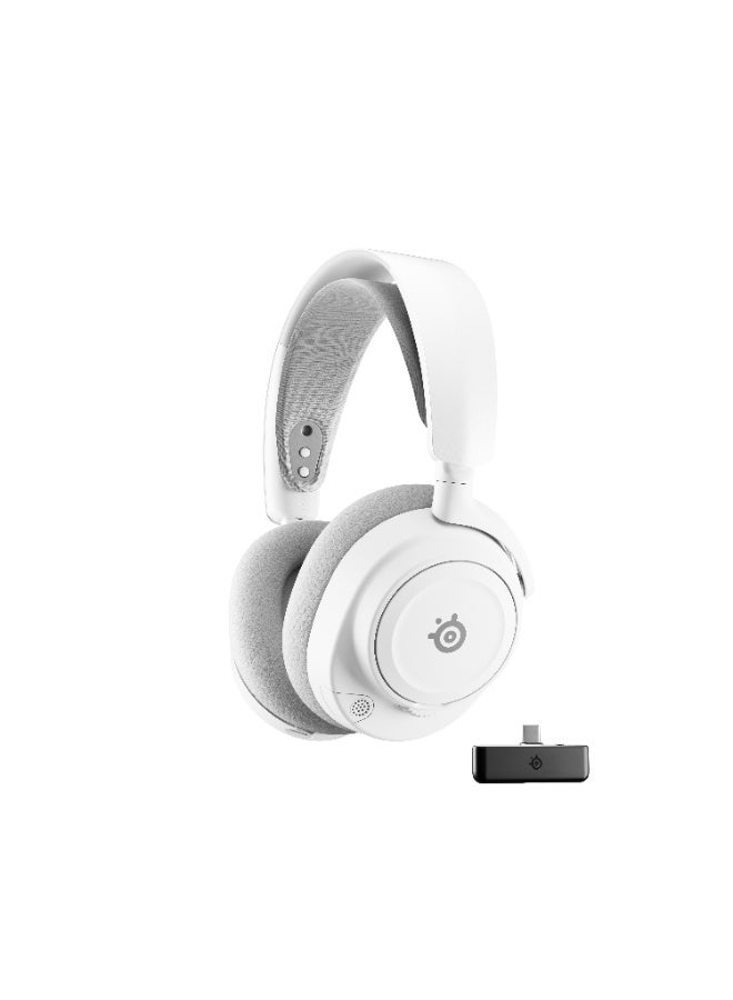 ستيل سيريز سماعات الألعاب اللاسلكية SteelSeries Arctis Nova 7X Gen 2، إصدار Xbox، محركات مغناطيسية نيوديميوم، صوت مكاني 360°، ميكروفون مانع للضوضاء، عمر بطارية 50 ساعة، أبيض | 61759 - Image 1