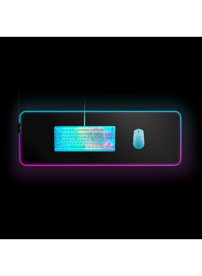 ستيل سيريز لوحة مفاتيح الألعاب Apex 3 TKL RGB مع إضاءة RGB 10 مناطق ومقاومة للماء IP32 وراحة معصم مغناطيسية فاخرة - أكوا - Image 3