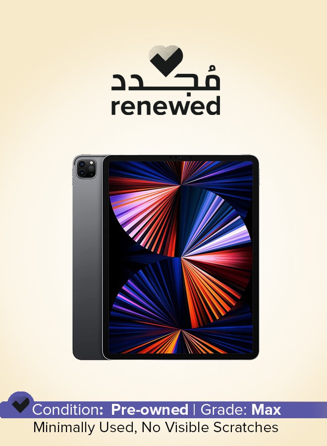Apple Renewed - iPad Pro 2021 (5th Generation) 12.9-Inch, M1 Chip, 256GB, Wi-Fi, 5G, Space Gray with Facetime - International Specs - Image 1