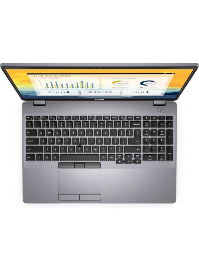 DELL Renewed - Precision 3550 Business Laptop With 15.6-Inch FHD Display, Intel Core i7 Processor/10th Gen/Quad Core/8GB RAM/512GB SSD/2GB Nvidia Quadro P520 Graphics/Windows 10 Pro English silver - Image 3