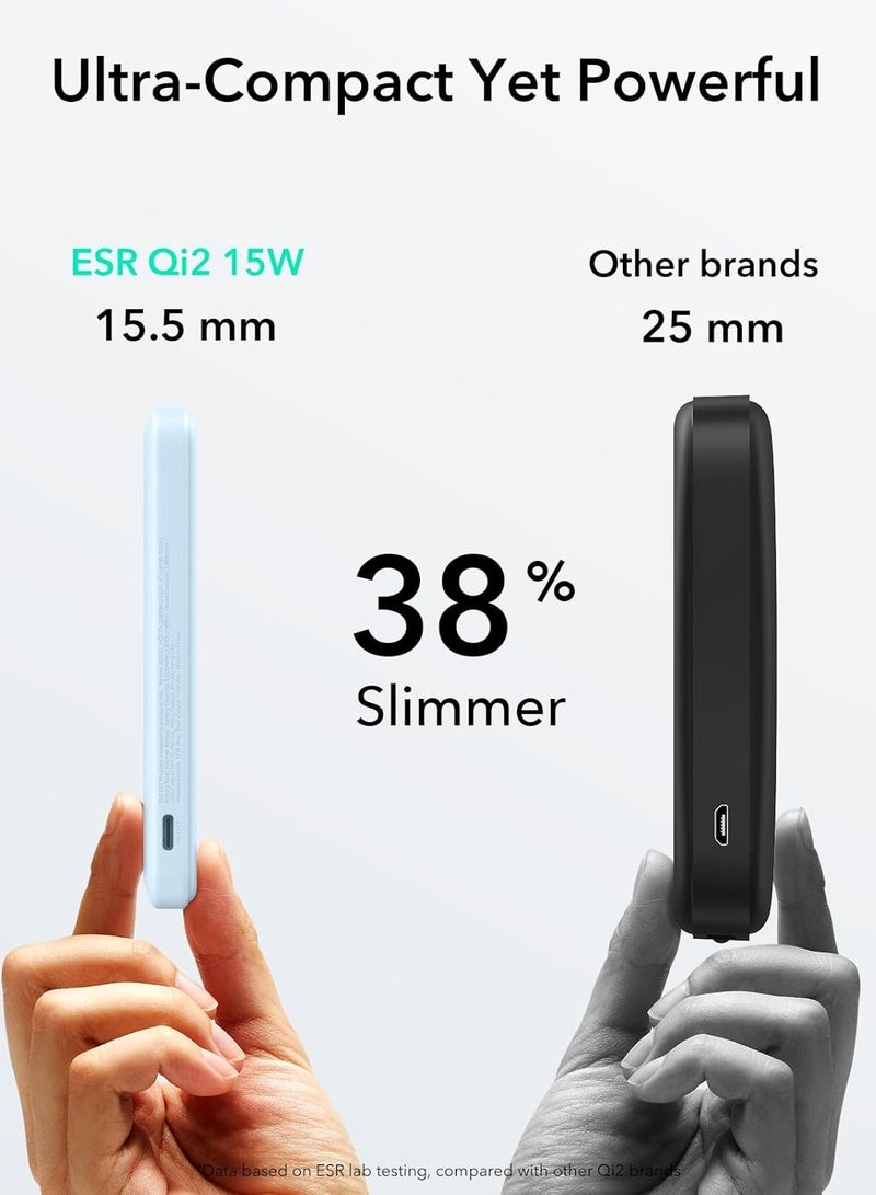 اي اس ار 6000 mAh Kickstand Magentic Wireless Power Bank Black - Image 4