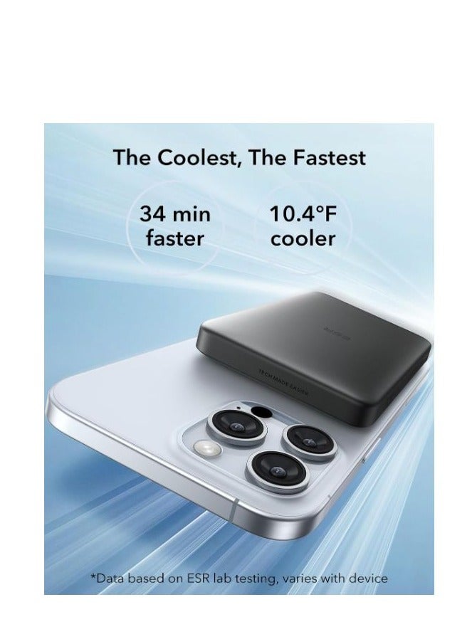 اي اس ار بنك الطاقة، شاحن محمول مدمج للغاية مع MagSafe، معتمد Qi2 15W حزمة بطارية فائقة السرعة - شاحن MagSlim مع كابل - Image 2