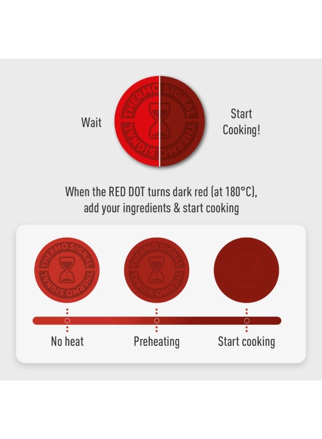 Tefal Supercook 9pcs set (Frypan 24cm, Wokpan 28cm, Stewpot 22cm And 24cm, 3 Spatulas) red 24cm, 28cm, 22cm & 24cm, 3 cmcm - Image 5