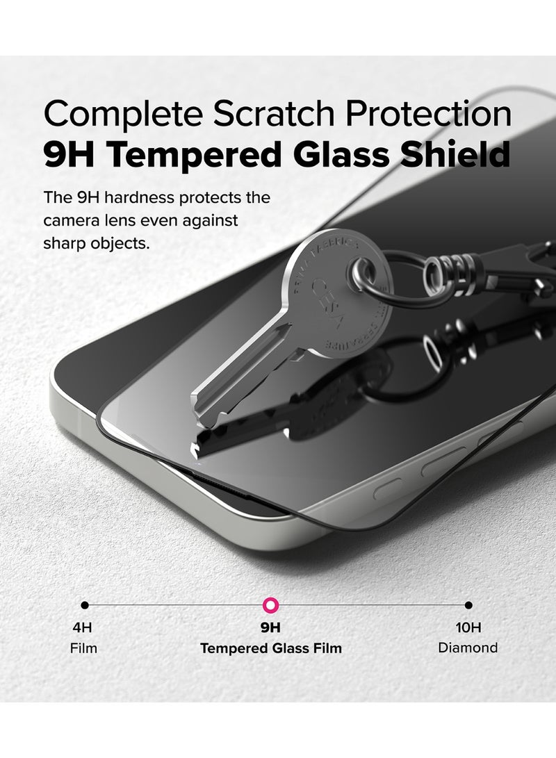 Ringke Easy Slide [Super Easy to Install] Compatible with iPhone 16e / 14 / 13 / 13 Pro Screen Protector, Case Friendly 9H Hardness Tempered Glass with Simple installation Tool - 2 Pack - Image 5