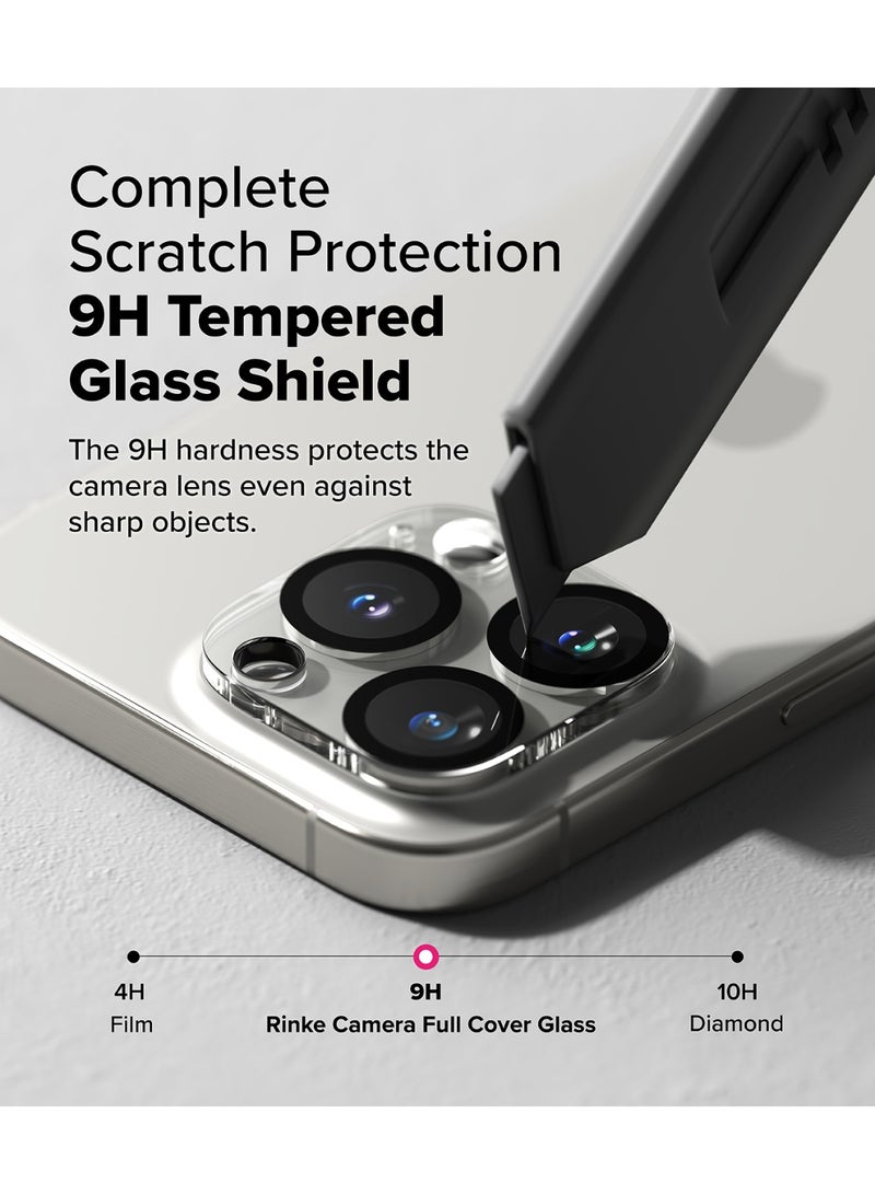 Ringke Camera Glass [Multi-Layer Protection] Compatible with iPhone 16 Pro Max and iPhone 16 Pro Camera Lens Protector, Tempered Glass Cover - 2 Pack Clear - Image 4