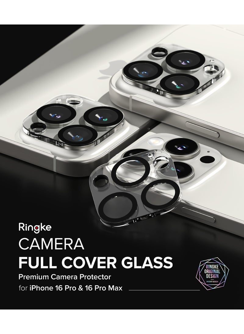 Ringke Camera Glass [Multi-Layer Protection] Compatible with iPhone 16 Pro Max and iPhone 16 Pro Camera Lens Protector, Tempered Glass Cover - 2 Pack Clear - Image 2