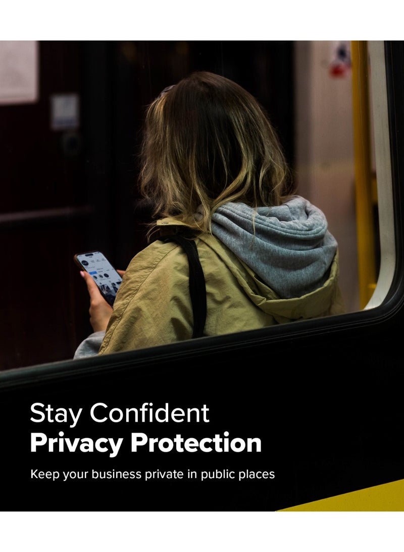 Ringke Easy Slide Privacy Tempered Glass [Anti Spy] Compatible with iPhone 16 Pro Max Screen Protector, Easy to Install Case Friendly Privacy Screen Protector - 2 Pack - Image 3