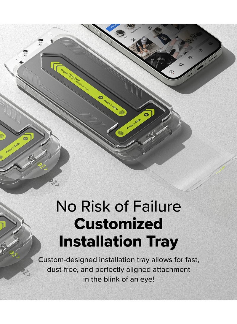 Ringke Easy Slide Privacy [Anti Spy] Compatible with iPhone 16e / 14/13 / 13 Pro Screen Protector, Easy to Install Case Friendly Tempered Glass with Simple installation Tool - 2 Pack - Image 4