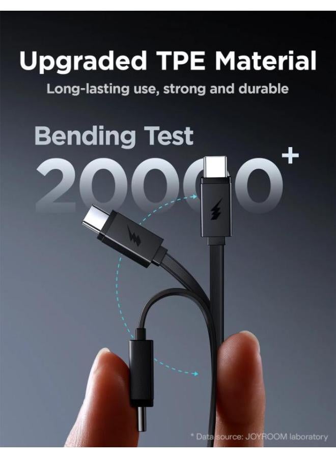 JOYROOM 10000 mAh JOYROOM JR-PR1 Retractable Power Bank – Compact Size, Built-in Cable, 22.5W Fast Charging black - Image 2