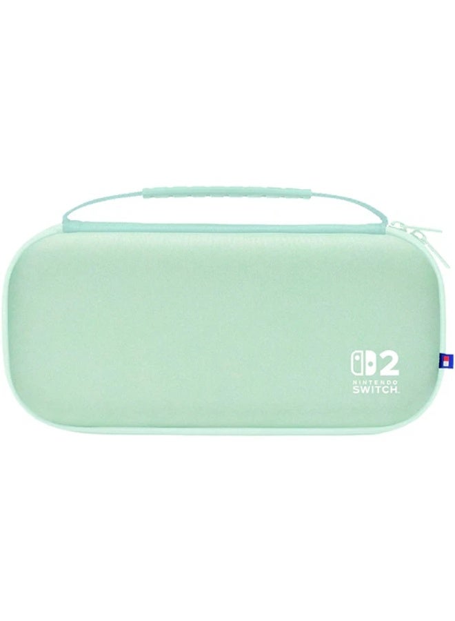 HORI Slim Hard Pouch case Plus for Nintendo Switch 2 Pastel Green - Image 1