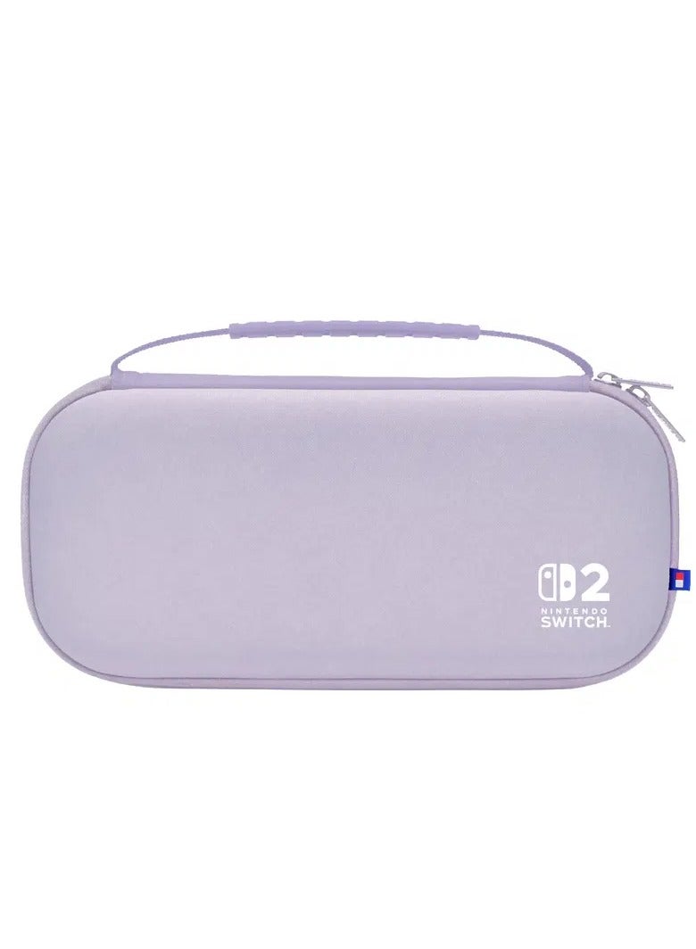 HORI Slim Hard Pouch case Plus for Nintendo Switch 2 Pastel Purple - Image 1