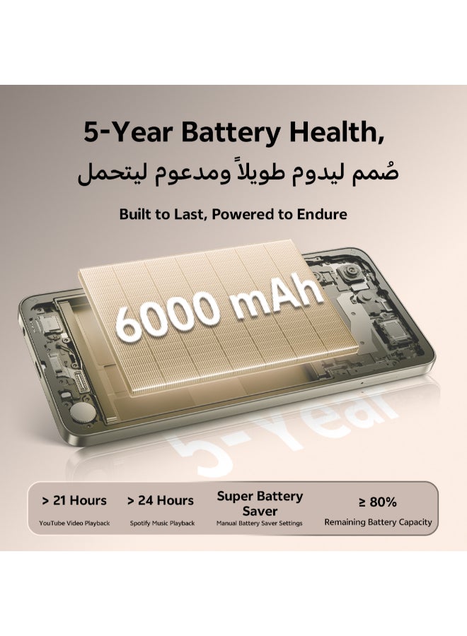 فيفو هاتف Y29T AI 5G ثنائي الشريحة باللون الذهبي 8GB RAM 256GB مع TWS حصري (شاحن وحافظة داخل صندوق الهاتف) - نسخة الشرق الأوسط - Image 3