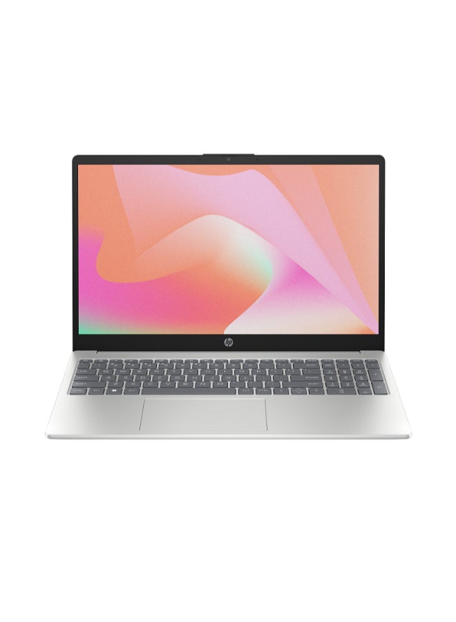 HP 15-fd0058nx Laptop With 15.6 Inch Full HD (1920X1080) Display, Intel Core i7-1355U Processor/16GB RAM DDR4/512GB SSD/DOS(Without Windows)/Intel Iris Xe Graphics/ English/Arabic Silver - Image 1